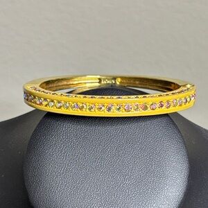 J. Crew Elegant Gold Aurora Borealis Bangle Clamper Bracelet